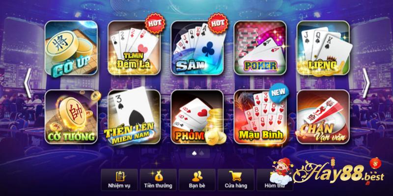 Game bài Hay88 đem đến nhiều trò chơi thú vị