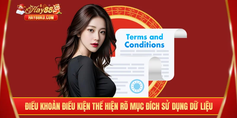 Điều khoản điều kiện thể hiện rõ mục đích sử dụng dữ liệu